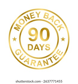 90 days money back guarantee icon vector for graphic design, logo, website, social media, mobile app, UI illustration
