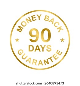 90 days money back guarantee icon vector for graphic design, logo, website, social media, mobile app, UI illustration