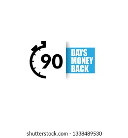 90 Days Money Back Sign - Emblem, Label, Badge,sticker, Logo. Designed For Your Web Site Design, Logo, App, UI