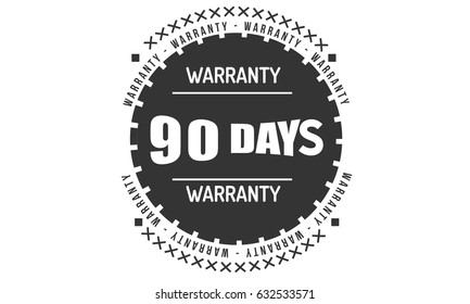 90 days warranty icon vector 