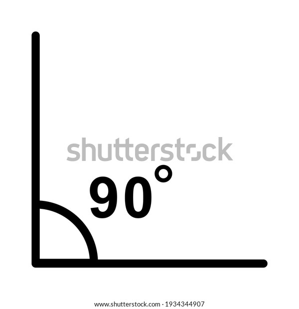 90 Degree Angle Icon Trendy Outline Stock Vector (Royalty Free ...