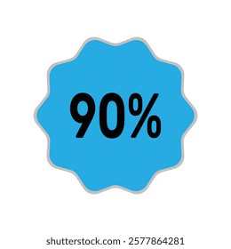 90% discount banner,minimalistic flat vector illustration,,plain background