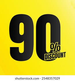 90% Rabatt Deal Symbol, 90% Sonderangebot Rabatt Vektor, 90% Verkaufspreis Reduzierung Angebot Design, Freitag Shopping Rabatt Prozentsatz Icon Design