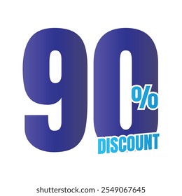 90% Rabatt Deal Symbol, 90% Sonderangebot Rabatt Vektor, 90% Verkaufspreis Reduzierung Angebot Design, Freitag Shopping Rabatt Prozentsatz Icon Design