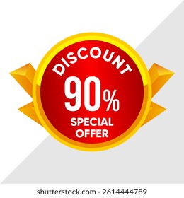 90% Discount Offer Banner - Limited Time Sale