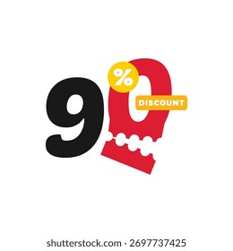 90% Discount Sale Vector Template Design Illustration Collection