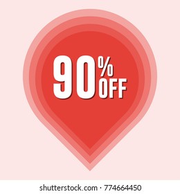 90% Discount sticker