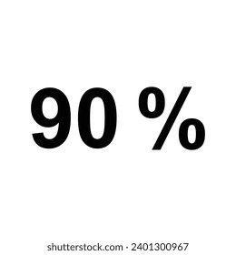diseño de ilustración vectorial de iconos del 90%