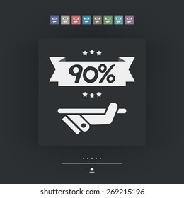 90% Label icon