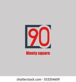 90 letter logo design vector element