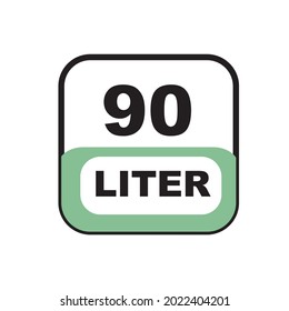 90 liter icon vector illustration 