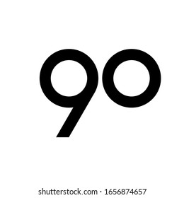 90 logo vector modern template