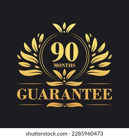 Logo-Vektorgrafik 90 Monate Garantie, Symbol 90 Monate Garantie