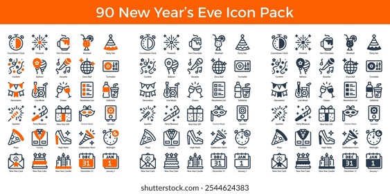 90 New Year's Eve Icon Pack