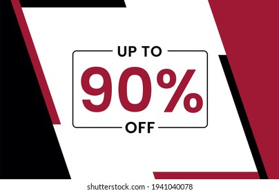 Up to 90% off banner, Upto 90% off, Discount offer, Banner Add, Special Offer add