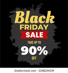 90% Off Black Friday Sale Banner