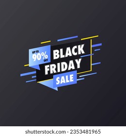 90 % Rabatt auf Black Friday Super Sale Vektorgrafik für Big, Hot-Shops, Super, Friday Sale, Mega Sale, Business-Shopping online 