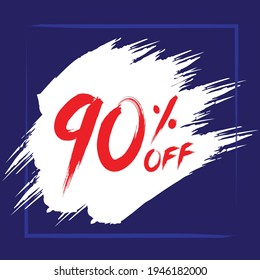 90% off colour text illustration