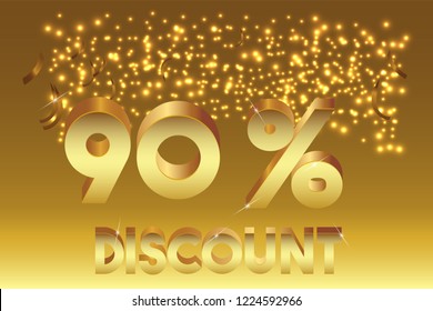 90% off discount promotion sale,  sale promo marketing.