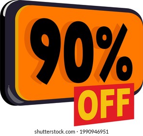 90% off Discount Vector Art