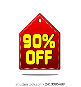 90% OFF Floating simple triangular head red price tag for business and sales promotions