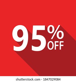 90 % auf weißem Text auf rotem Hintergrund