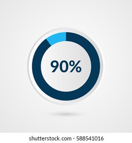 90 Percent Pie Chart Images Stock Photos Vectors Shutterstock