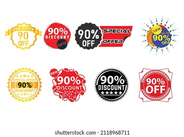 90 percent discount new offer logo and icon design bundle