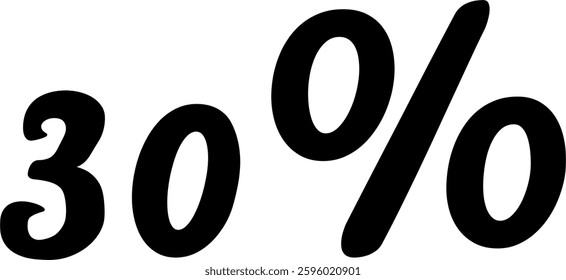 90 Percent Discount Offer Number Typography Style A1082