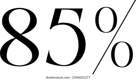 90 Percent Discount Offer Number Typography Style A0930