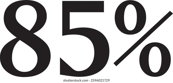 90 Percent Discount Offer Number Typography Style A0626