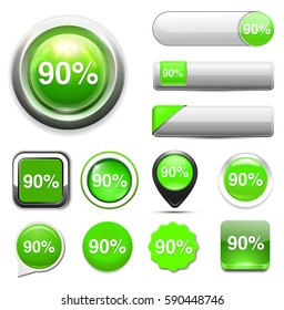 90 percent icon