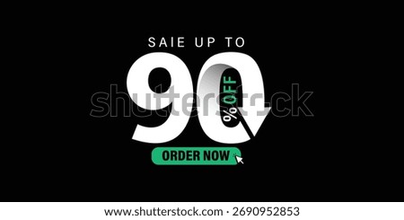 90%  Percent OFF Vector Illustration,  , Save offer, off sale banner isolated, Offer Banner Design, Discount banner, Special Offer poster design,  price tag 