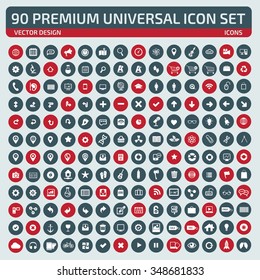90 Premium Universal Icon Set Design,Clean vector