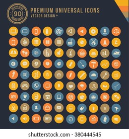 90 Premium Universal Web Icon set,clean vector
