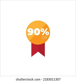 Bis zu 90% Verkaufspräsentation, Rabatt bieten Preisschilder, Sonderangebot-Symbol. Perfektes Design für den Verkauf von Shopbannern