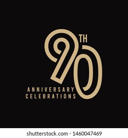 90 Th Anniversary Celebration Vector Template Design Illustration