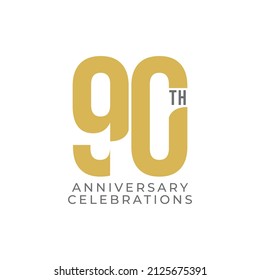 90 Th Anniversary Celebration Vector Template Design Illustration