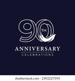 90 Jubiläumsfeier - Vektor Template Design Illustration