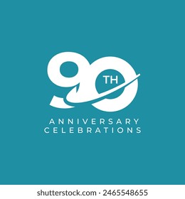 90 Th Anniversary Celebration Vector Template Design Illustration