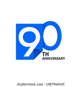 90 th Anniversary Celebration Your Company Vector Template Design Illustration