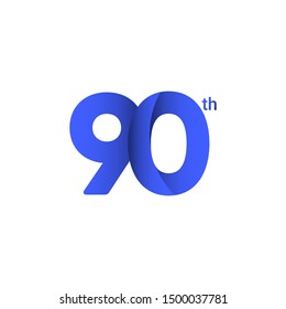 90 th Anniversary Vector Template Design Illustration