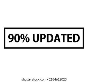 90% Updated Icon Label and Sign.perfect font and black color isolated white color background for stamp and other
