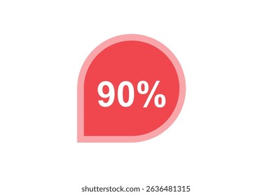 90% vector image on white background.