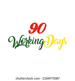 90 Working Days Sign Label Vector Stock Vector (Royalty Free ...