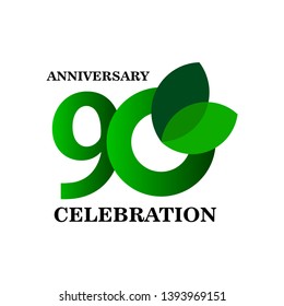 90 Year Anniversary Celebration Vector Template Design Illustration