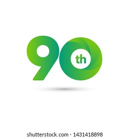 90 Year Anniversary Celebration Vector Template Design Illustration