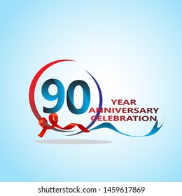 90 Year Anniversary celebration Vector Template Design Illustration