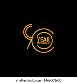 90 Year Anniversary Celebration Vector Template Design Illustration