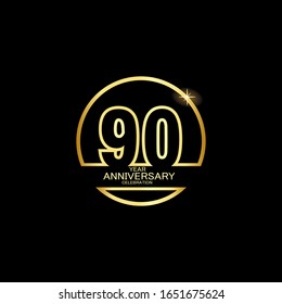 90 Year Anniversary celebration Vector Template Design Illustration
